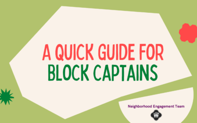 Block Captains, A quick Guide for Block Captains